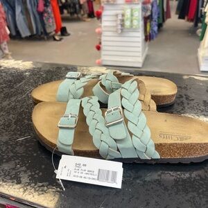 Cliffs by WHITE MOUNTAIN Blue Braided Sandals